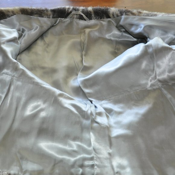 Tailored Golden Ivory Spotted Brown Car Coat Winter Jacket. Seal Skin - Picture 8 of 11